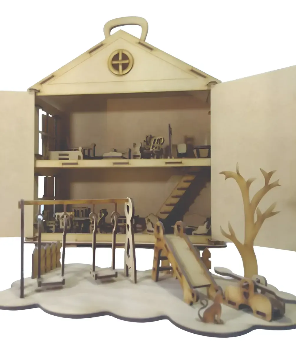 Casita De Muñecas + Set 20 Muebles Lol Fibrofacil Mdf — foto 2 de 4