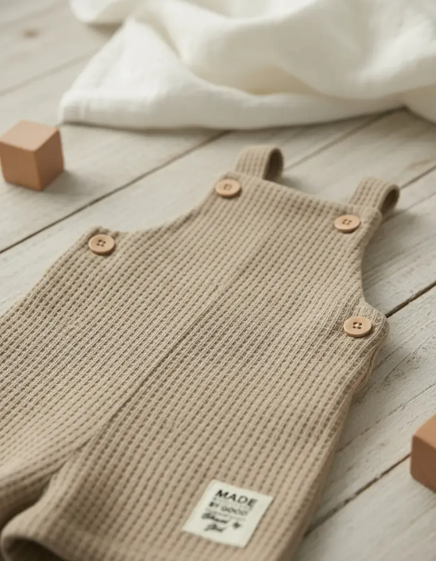 Jardinero Vraptor Babyh Wafle Beige-18 a 24 meses — foto 1 de 4