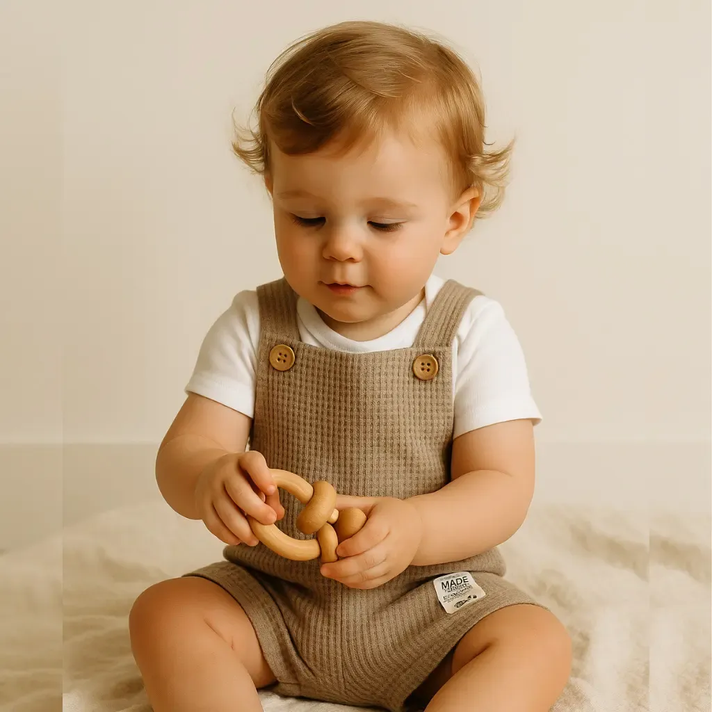 Jardinero Vraptor Babyh Wafle Beige-18 a 24 meses — foto 2 de 4